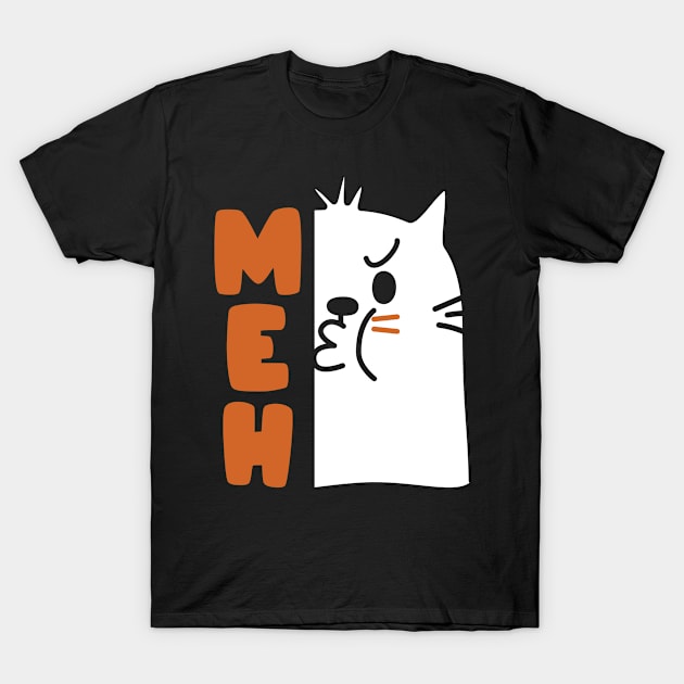 Angry Meh Cat T-Shirt by Creative Town